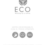 Touche Collection's ECO information poster. It shows that the swimsuit we're selling here is made with ECO fabrics that are manufactured with sustainable practices to reduce the energy and water usage.