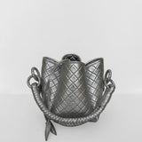 Tulip Mini Bucket Bag in Silver - EVAMAIA